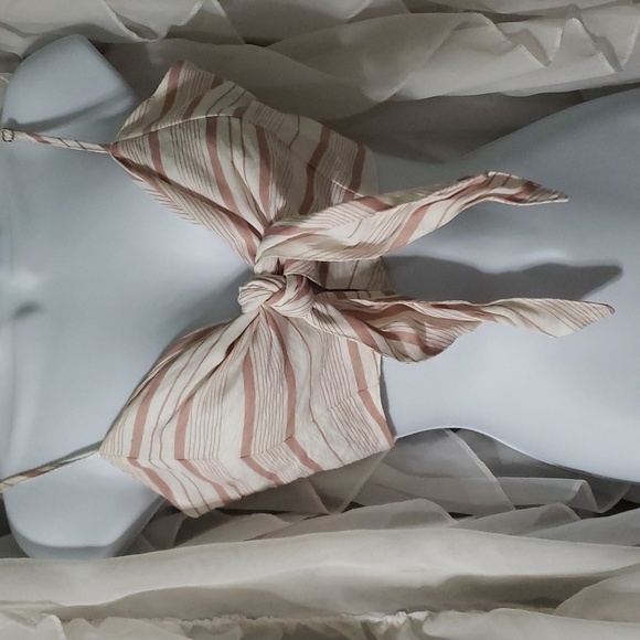 Skylar + Madison. NWOT. Linen Feel Tie Front Strappy Bra-let/ Top Size S. - Picture 1 of 9
